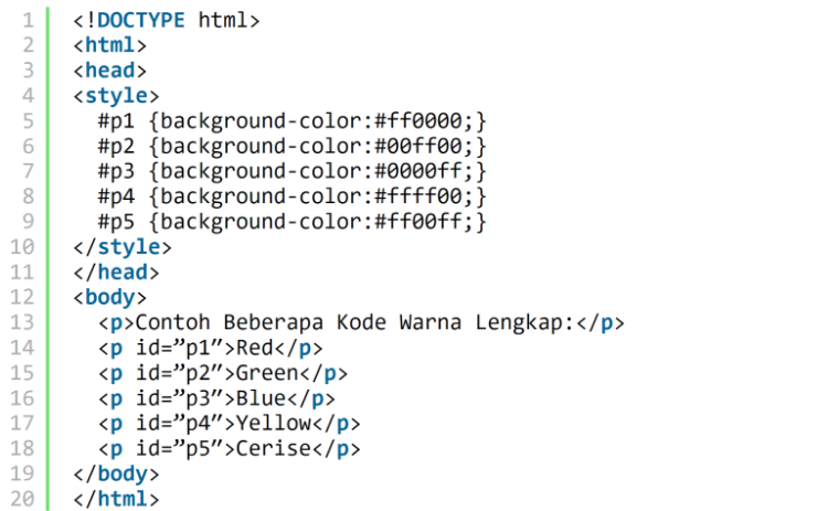 kode warna HTML