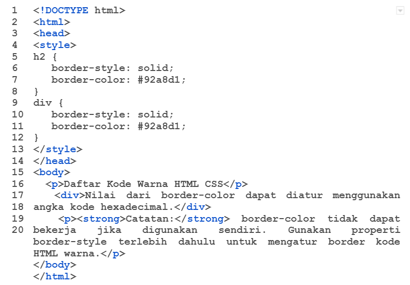 kode HTML
